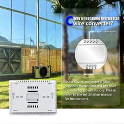 Slimme Thermostaat - Warmtepomp Regelaar - Energie Besparen - LCD Touchscreen - 5-35°C - Wit — thumbnail 3
