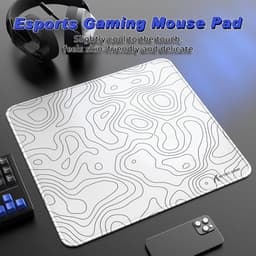 ATTACK SHARK CM02 - Gaming Muismat - XL 450x400x4 mm - Waterafstotend - Antislip - Gestikte Randen - Wit — thumbnail 3