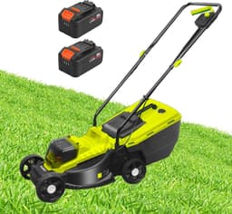 Elektrische Grasmaaier - Accu Grasmaaier Zelfrijdend - Gazon Onderhouden - Borstelloze Motor - 33 cm Maaibreedte - Zwart — thumbnail 1