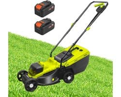 Elektrische Grasmaaier - Accu Grasmaaier Zelfrijdend - Gazon Onderhouden - Borstelloze Motor - 33 cm Maaibreedte - Zwart