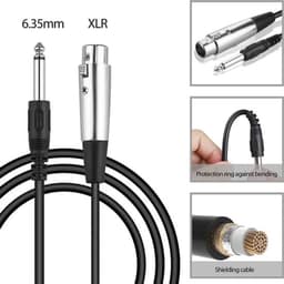 Bedrade dynamische microfoon, professionele handmicrofoon met een kabel van 3 meter en een 6,35 mm jack-aansluiting, geschikt voor zang, spraak, bruiloften en podiumoptredens. — thumbnail 2