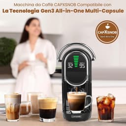 Koffiecupmachine - Koffiezetapparaat - Thuisgebruik - 5-in-1 veelzijdig - 06L reservoir - Zwart — thumbnail 5