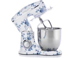 Keukenmachine met Bloemendessin - Mixer Deegmachine - Bakken en Mixen - Volledig Metalen Tandwielsysteem - 4.5 liter - China Rose