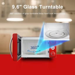 Magnetron - Oven Apparaat - Snel Opwarmen - Digitale Controle - 35 cm Diep - Rood — thumbnail 3