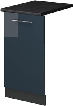 Vaatwasserfrontpaneel - Keukenfront Paneel - Keuken Inbouwen - Soft-close Scharnieren - 45 cm - Donkerblauw Hoogglans — thumbnail 1