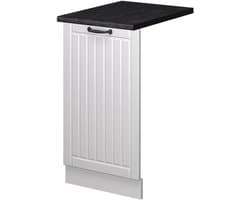 Vaatwasserfrontpaneel - Keukenfront Paneel - Keuken Inbouwen - Soft-close Scharnieren - 45 cm Breed - Wit Landhuis