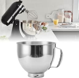 Roestvrijstalen Mengkom - Vervangingskom Mixer - Bakken en Mixen - Grote Capaciteit - 45-5 QT - Zilver — thumbnail 2