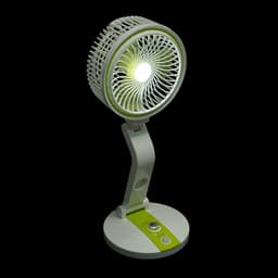 Kleine ventilator met verlichting – Opvouwbare ventilator (met ingebouwd licht) – 1600 mAh – 2-in-1 mini-bureauventilator en ledlamp met USB-poort; geschikt voor slaapkamers, kantoren, werkkamers en picknicks in de buitenlucht — thumbnail 4