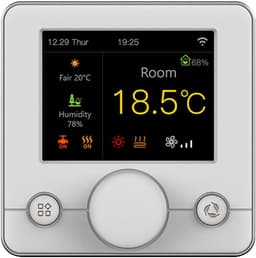 Slimme Thermostaat - Wifi Regelaar - Comfort Instellen - RGB Kleuren LCD - 2.8 Inch - Wit — thumbnail 1