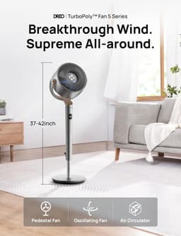 Zuilventilator - Luchtcirculator - Comfort verhogen - Stille werking 23dB - 102cm hoogte - Zilver — thumbnail 2