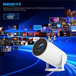 Mini Beamer Full HD 1080P – WiFi & Bluetooth Projector – 4K Ondersteuning – Auto Keystone – Voor Thuisbioscoop, Gaming & Presentaties — thumbnail 5