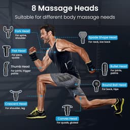 Massage Gun - Spier Massager - Spierherstel Bevorderen - 30 Snelheden - 25 x 23 x 5 cm - Zwart — thumbnail 3