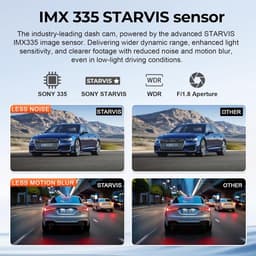 Dashcam voor auto - Zwart - Geschikt voor Volvo XC90 2023-2026 - 4K Voor- en 1080P Achtercamera - Met WiFi en G-sensor — thumbnail 4