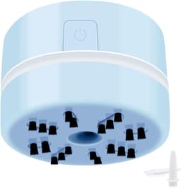 Mini Handheld Tafelstofzuiger Blauw, Bureauaccessoire voor Diamant Nail Art Gereedschap, Compact Stofzuiger voor Nagelpoeder en Bureaustof — thumbnail 1