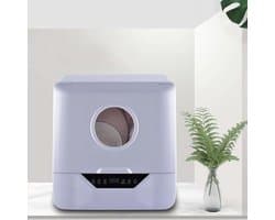 Compacte vaatwasser - Aanrecht model - Snel servies reinigen - Desinfectie hoge temperatuur - 6L capaciteit - Wit