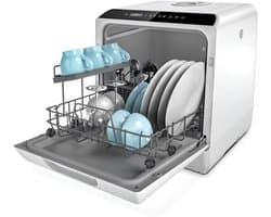 Lìon® Mini Vaatwasser - Afwasmachine - Vrijstaande Vaatwasser - Grijs - 43cm x 43cm x 46cm