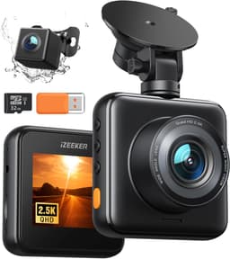 SnelShoppen - 2.5K Dash Cam Voor en Achter met SD-kaart, 1440P Autocamera, Dubbele Dashcam 170° Groothoek, G-sensor, Nachtzicht, 24U Parkeermonitor, W — thumbnail 1