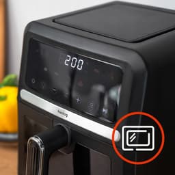 Heteluchtfriteuse - Airfryer Zonder Olie - Gezond Frituren - Kijkvenster met Verlichting - 5 Liter - Zwart — thumbnail 2