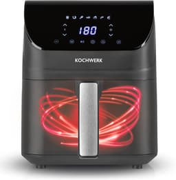Heteluchtfriteuse - Airfryer - Vetarm Koken - Touchscreen Bediening - 4 Liter - Grijs — thumbnail 2