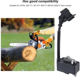 SnelShoppen - Hoogwaardige Ontsteking Coil voor MS 171 181 211 Grasmaaier Onderdelen - Duurzaam ABS Materiaal - Perfecte Vervanging voor Tuinmachines — thumbnail 2