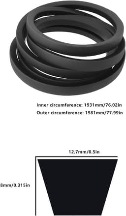 SnelShoppen - Vervangingsriem Grasmaaier 1PC 585034401 544238901 Geschikt Voor Husqvarna R 214TC 215TX 216 AWD R216 R215TX R214 — thumbnail 3