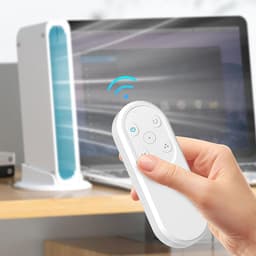 Bladloze Tafeltorenventilator met losse voet - draagbare USB torenventilator - 3 standen - afstandsbediening - Mobiele Airco - Persoonlijke Koeler - Stille ventilator met sterke luchtstroom - Voor slaapkamer en kantoor — thumbnail 3