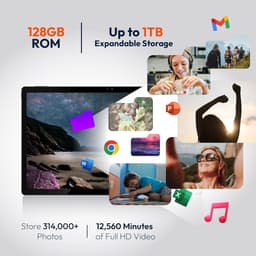 SnelShoppen - 15.6 inch Android tablet met Helio G99, 6GB RAM, 128GB ROM, FHD IPS display, 12000mAh batterij en 32MP camera - Perfect voor werk, enter — thumbnail 4