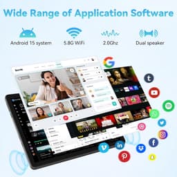 SnelShoppen - 11 Inch Tablet Android 16 Octa-Core 24GB RAM 256GB ROM 1TB 1920x1200 FHD IPS Scherm GPS Bluetooth 5.2 Wifi Grey — thumbnail 3