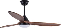 FloraGrace Ventilator – 132 cm Met Verlichting En Dimbare 3 CCT LED – Metaal En Hout – Zwart En Donker Walnoot – Stil Met Afstandsbediening — thumbnail 2