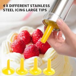 Koekjesmaker Machine - Bakgereedschap Set - Zelf Koekjes Maken - Roestvrij Staal - 20+ Vormen - Zilverkleurig — thumbnail 4