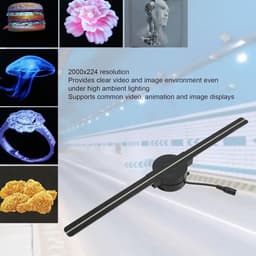 3D 16,5 Inch LED-hologramventilator, 224 Lichtkralen 3D-advertentiespeler met Hoge Resolutie Ondersteunt Holografische Projectie voor Thuisreclame (EU-stekker) — thumbnail 3