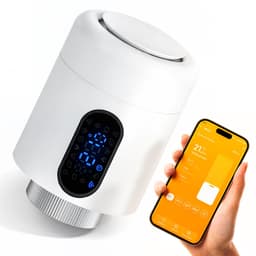WiFi Radiatorthermostaat met App-bediening en 7 Ventieladapters – Wit – 1 stuk — thumbnail 1