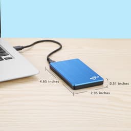 Externe Harde Schijf - Draagbare Opslag - Bestanden Opslaan - Plug and Play - 500GB - Blauw — thumbnail 3