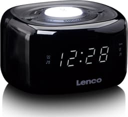 Lenco CR-12BK - Wekkerradio met Dimmerfunctie - Nachtlamp - Zwart — thumbnail 3