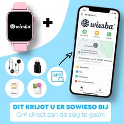 Wiesba WB13 - smartwatch kinderen - gps horloge kind - kinderhorloge bellen - gps tracker kinderhorloge - kinderhorloge met gps - kinderhorloge - Roze — thumbnail 4