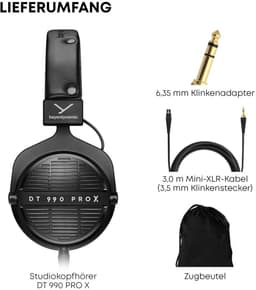 Beyerdynamic DT 990 Pro X - Studio Koptelefoon - Ohm - Zwart — thumbnail 4