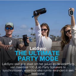 JLab Go Bluetooth Speaker Draadloos - Draagbare Muziekbox - 16 uur Batterijduur - 10 Watt - Bass Boost - IPX6 Waterproof - Multipairing - Instelbare Party Lights - App Equalizer - Zwart — thumbnail 4