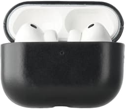 Rosso Deluxe Case Geschikt voor AirPods Pro 3 - Case Echt Leer - Echt Leren Beschermhoes Zwart — thumbnail 1