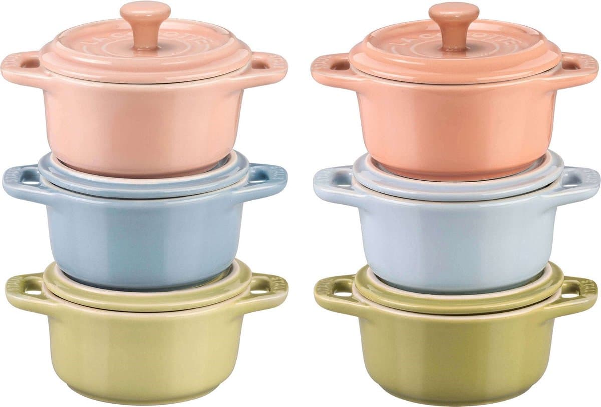Staub Ceramic Macaron Cocottes 200ml set van 6 — afbeelding 1