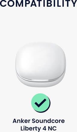 kwmobile Hoes geschikt voor Anker Soundcore Liberty 4 NC - Siliconen cover voor oordopjes in donkerblauw — thumbnail 4