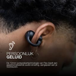 JLab Flex Sport Draadloze Oordopjes - Bluetooth Oortjes Draadloos - 21 uur Batterijduur - IPX4 Waterbestendig - Open Ear Clip on Design - Aanpasbare EQ3 - Sport Oortjes Hardlopen - Fitness - Zwart — thumbnail 3