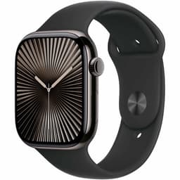 Apple Watch Series 10 GPs + Cellular 46mm Black Sport Band M/l Smartwatch Slate — thumbnail 1