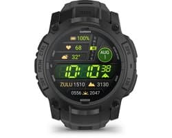 Garmin Instinct® 3 – 50 mm, AMOLED, Tactical Edition Zwart met zwart siliconen band