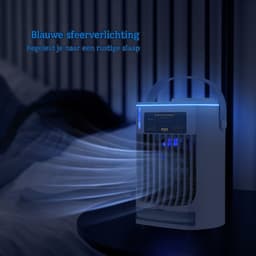 DrPhone EcoBreeze MultiFlow - Multifunctionele Koelventilator – Draagbaar En Compact – Met Drie Windsnelheden – 500ML Watertank – Ingebouwde Schoonmaak Filter - Wit — thumbnail 3