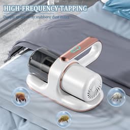 Mite Vacuum Cleaner for Mattresses 13 kPa Extraction with UV Light, HEPA Filter - Destroys 99.99% of All Mites — thumbnail 3