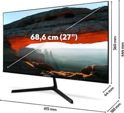 MEDION P52726 (MD 20154) 68,6 cm (27 inch) Full HD breedbeeldmonitor (FHD, HDR10, 16:9, HDMI, Displayport, VGA, Anti flikkering, Anti schittering, Anti blauw licht, meertalig menu) zwart — thumbnail 2