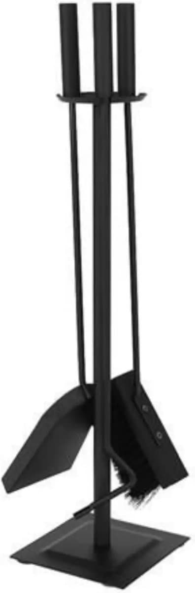 Kaminer Haardaccessoires Set - Elegant en Functioneel - 4-in-1 met Standaard — afbeelding 1