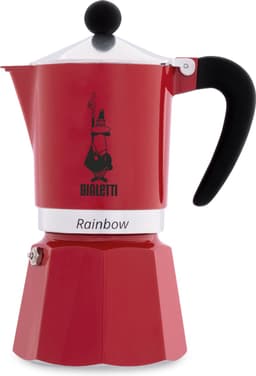 Bialetti Rainbow Rood Percolator – 3 kops – 200 ml – Authentieke Italiaanse Espresso Maker — thumbnail 1
