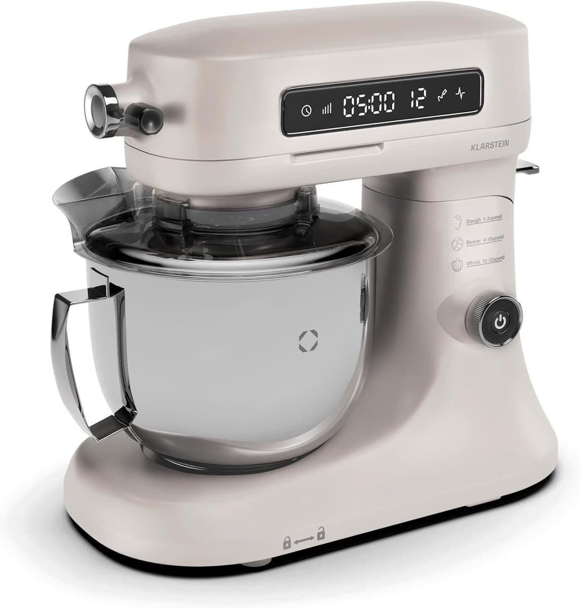 Keukenmachine 1600 Watt 5 Liter 12 Snelheden LCD Touchscreen RVS Kom — afbeelding 1