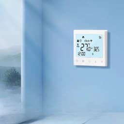 Thermostaat inbouw WiFi touchscreen wit | 4-draads 230V 3A | Programmeerbaar dag/week | Tuya Smart Life, Google Home, Alexa — thumbnail 2